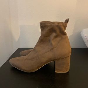 Faux Suede Leather Boots